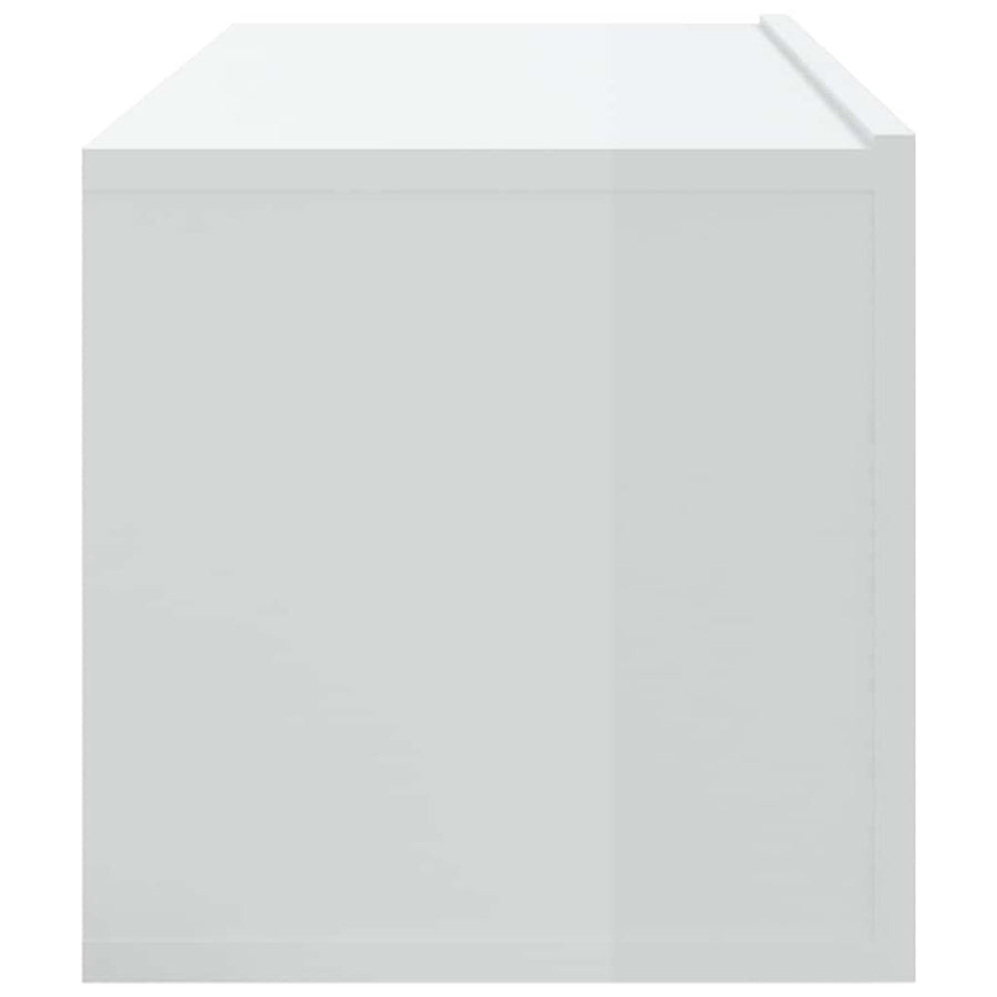 Wall TV Cabinets 4 pcs High Gloss White 100x30x30 cm