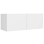 4 Piece TV Cabinet Set White Engineered Wood