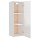4 Piece TV Cabinet Set High Gloss White Engineered Wood