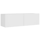 4 Piece TV Cabinet Set White Engineered Wood - Close-Up Angle