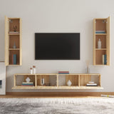 4 Piece TV Cabinet Set Sonoma Oak Engineered Wood - Side View
