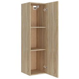 4 Piece TV Cabinet Set Sonoma Oak Engineered Wood - Extra Image