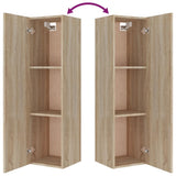 4 Piece TV Cabinet Set Sonoma Oak Engineered Wood - Extra Image