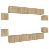 8 Piece TV Cabinet Set Sonoma Oak Engineered Wood