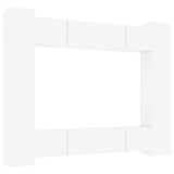8 Piece TV Cabinet Set High Gloss White Engineered Wood - Front View