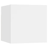 6 Piece TV Cabinet Set White Engineered Wood