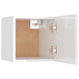 6 Piece TV Cabinet Set High Gloss White Engineered Wood