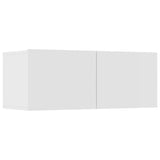 8 Piece TV Cabinet Set White Engineered Wood