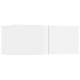 8 Piece TV Cabinet Set High Gloss White Engineered Wood - 45-Degree Angle