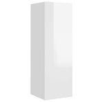8 Piece TV Cabinet Set High Gloss White Engineered Wood