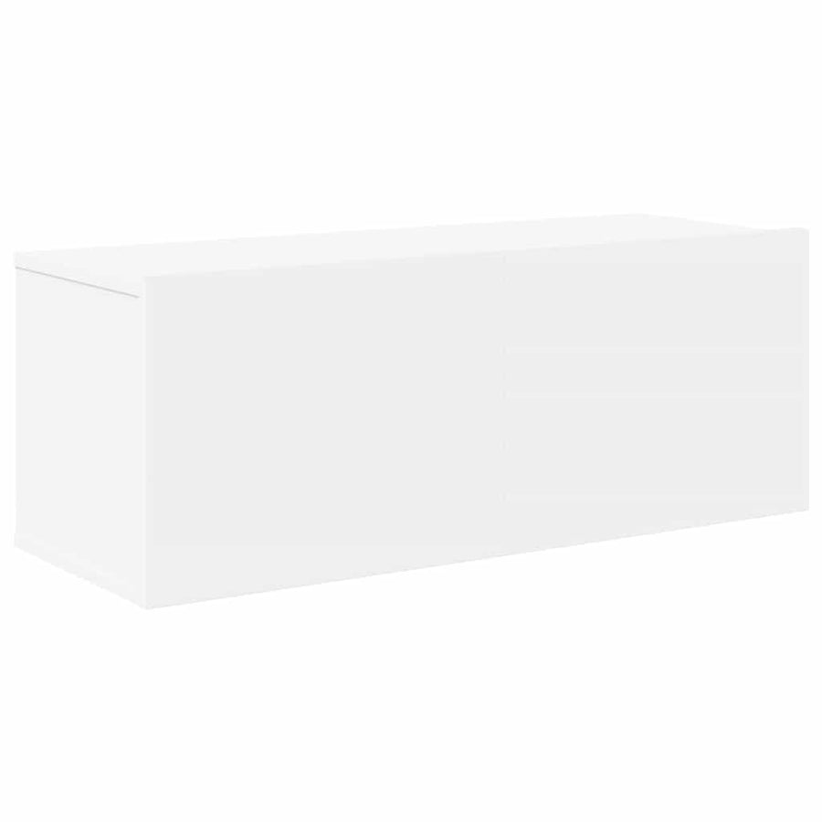 7 Piece TV Cabinet Set White Engineered Wood