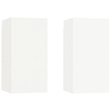 4 Piece TV Cabinet Set White Engineered Wood