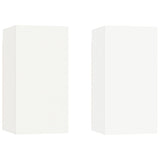 4 Piece TV Cabinet Set White Engineered Wood - Close-Up Angle