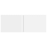 4 Piece TV Cabinet Set High Gloss White Engineered Wood - 45-Degree Angle