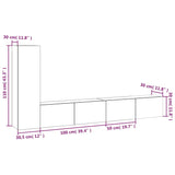 3 Piece TV Cabinet Set Sonoma Oak Engineered Wood - Extra Image