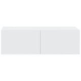 4 Piece TV Cabinet Set White Engineered Wood - Rear View