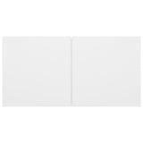 4 Piece TV Cabinet Set White Engineered Wood - Low Angle