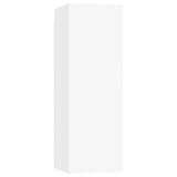 6 Piece TV Cabinet Set White Engineered Wood