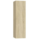 6 Piece TV Cabinet Set Sonoma Oak Engineered Wood - Rear View