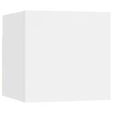 6 Piece TV Cabinet Set White Engineered Wood - Close-Up Angle