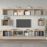 6 Piece TV Cabinet Set Sonoma Oak Engineered Wood - Side View