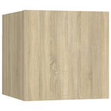 6 Piece TV Cabinet Set Sonoma Oak Engineered Wood - Close-Up Angle