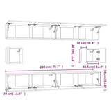 6 Piece TV Cabinet Set Sonoma Oak Engineered Wood - Extra Image