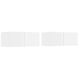 5 Piece TV Cabinet Set High Gloss White Engineered Wood