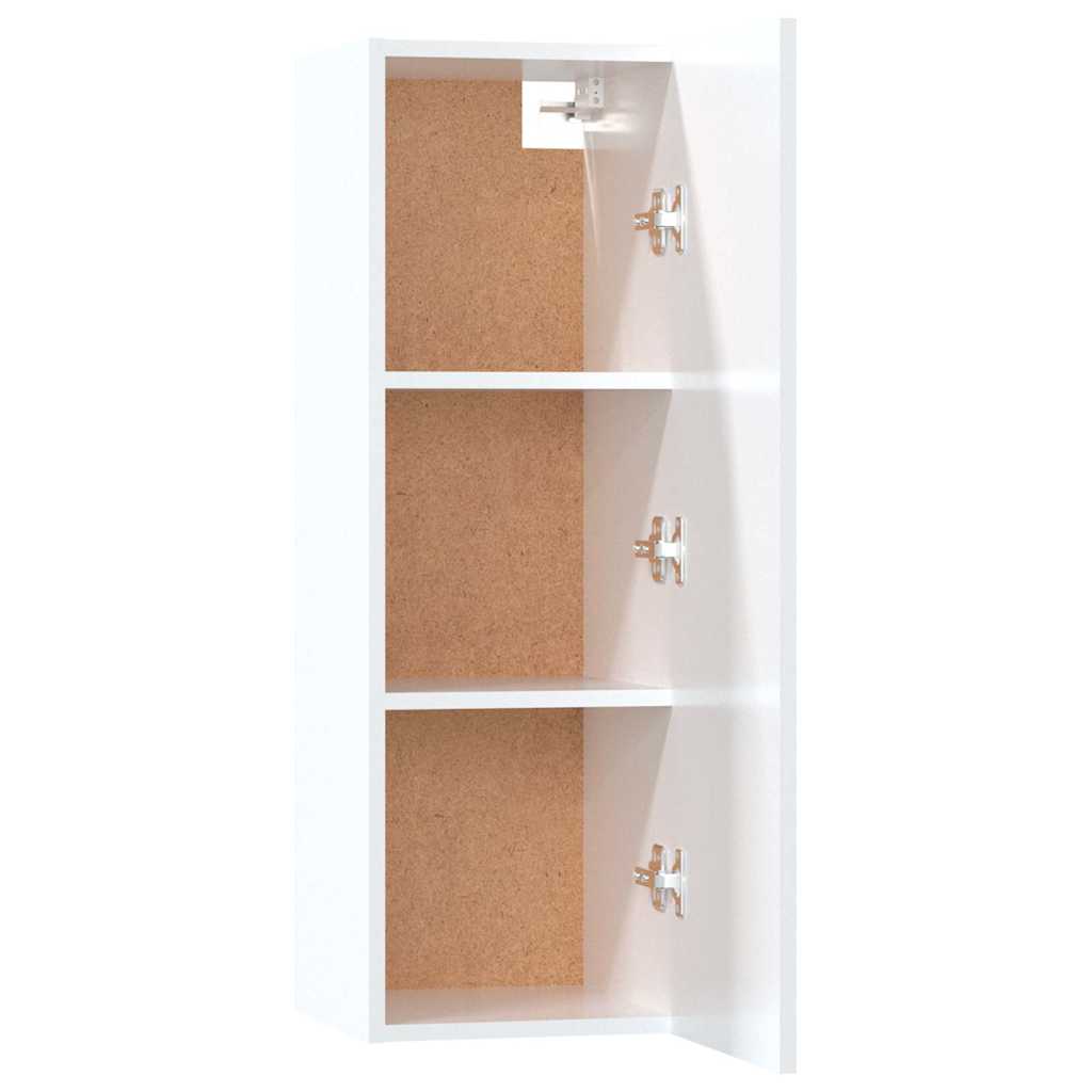 5 Piece TV Cabinet Set High Gloss White Engineered Wood