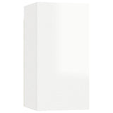 6 Piece TV Cabinet Set High Gloss White Engineered Wood