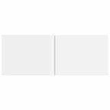 6 Piece TV Cabinet Set High Gloss White Engineered Wood - Rear View