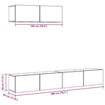 3 Piece TV Cabinet Set Sonoma Oak Engineered Wood
