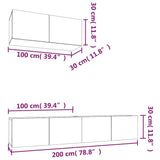 3 Piece TV Cabinet Set Sonoma Oak Engineered Wood - Close-Up Angle
