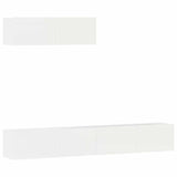 3 Piece TV Cabinet Set High Gloss White Engineered Wood