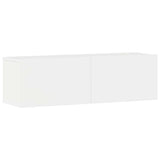 3 Piece TV Cabinet Set High Gloss White Engineered Wood - Side View