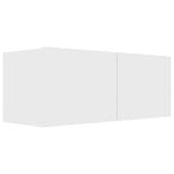 8 Piece TV Cabinet Set White Engineered Wood