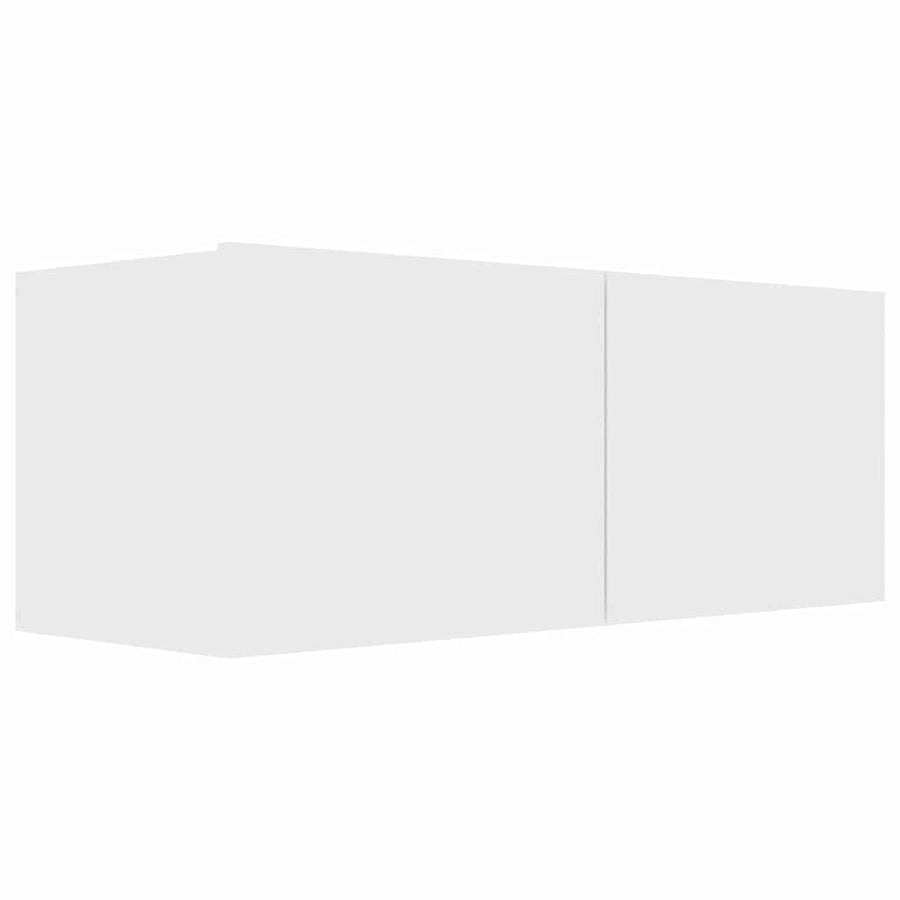 8 Piece TV Cabinet Set White Engineered Wood