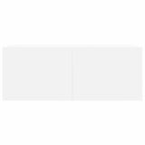 7 Piece TV Cabinet Set White Engineered Wood - 45-Degree Angle