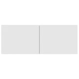 4 Piece TV Cabinet Set White Engineered Wood - Rear View