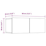 4 Piece TV Cabinet Set High Gloss White Engineered Wood