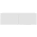 7 Piece TV Cabinet Set White Engineered Wood - Close-Up Angle