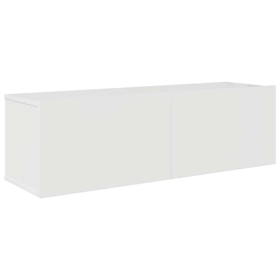 7 Piece TV Cabinet Set High Gloss White Engineered Wood