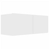6 Piece TV Cabinet Set White Engineered Wood