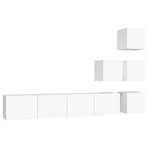 Wall-mounted TV Cabinet White Engineered Wood