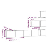Wall-mounted TV Cabinet White Engineered Wood