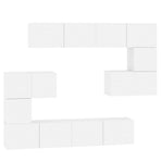 Wall-mounted TV Cabinet White Engineered Wood