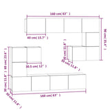 Wall-mounted TV Cabinet White Engineered Wood - Extra Image