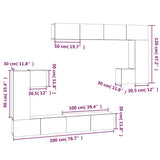 Wall-mounted TV Cabinet Black Engineered Wood