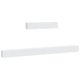 4 Piece TV Cabinet Set White Engineered Wood - Front View