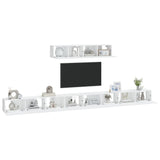4 Piece TV Cabinet Set White Engineered Wood - Close-Up Angle